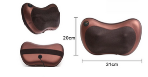 Массажная подушка MASSAGE PILLOW QY-8028 инфракрасный роликовий массажер для шеи и спины 8 массажных ролика