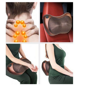 Массажная подушка MASSAGE PILLOW QY-8028 инфракрасный роликовий массажер для шеи и спины 8 массажных ролика